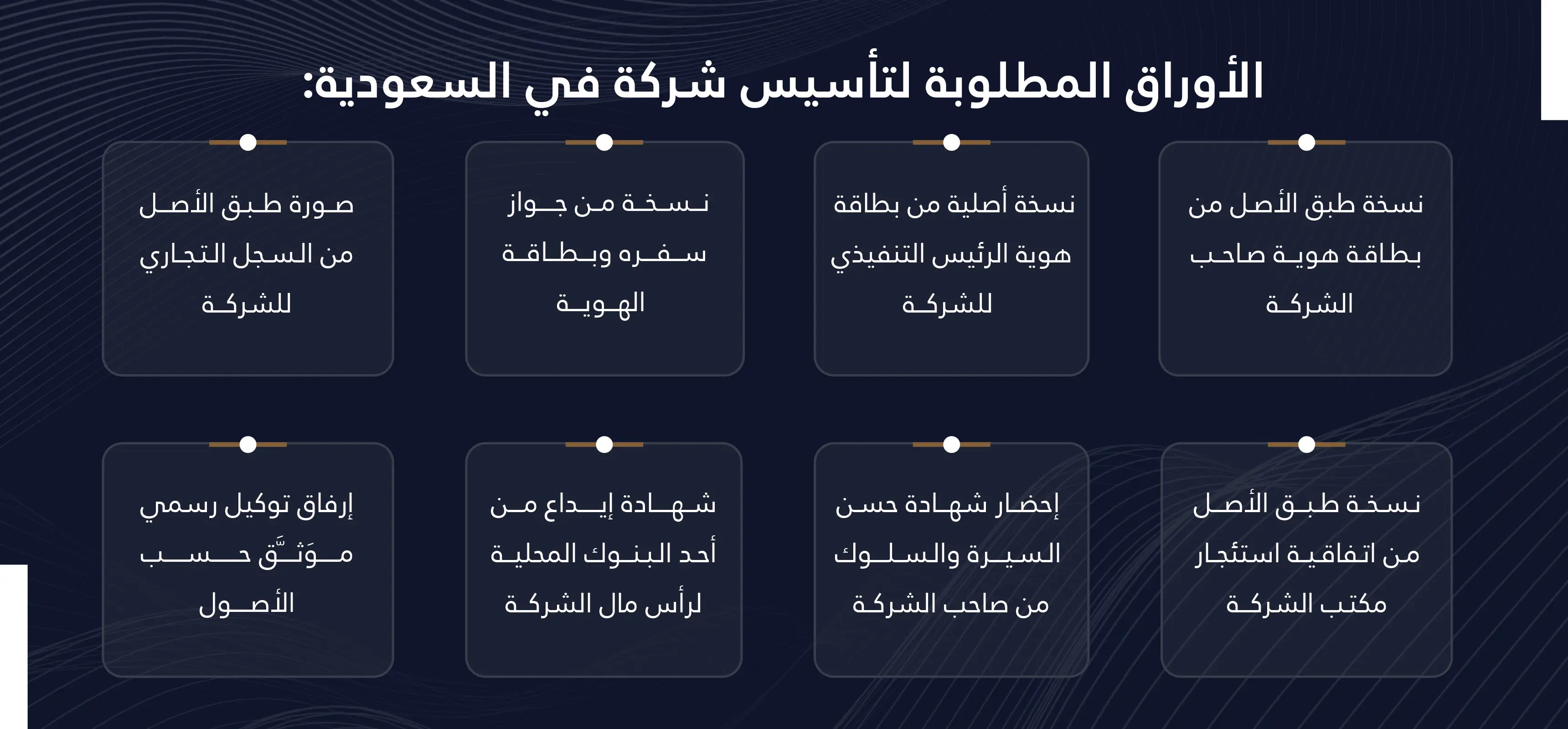 أوراق تأسيس شركة في السعودية