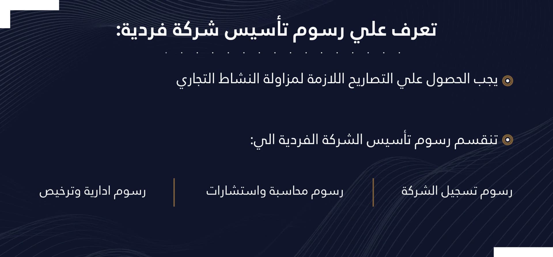 رسوم تأسيس شركة فردية