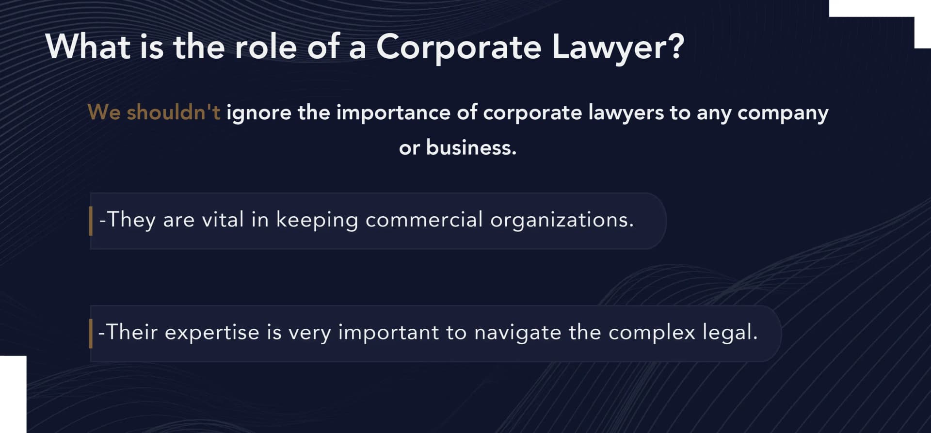 Top corporate lawyers