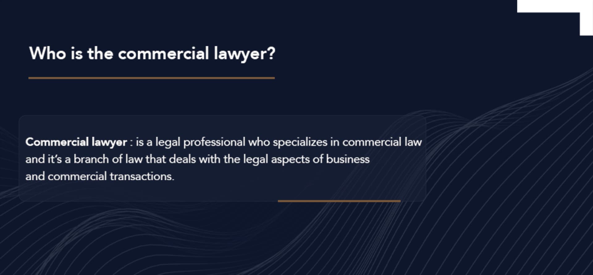 commercial lawyer
