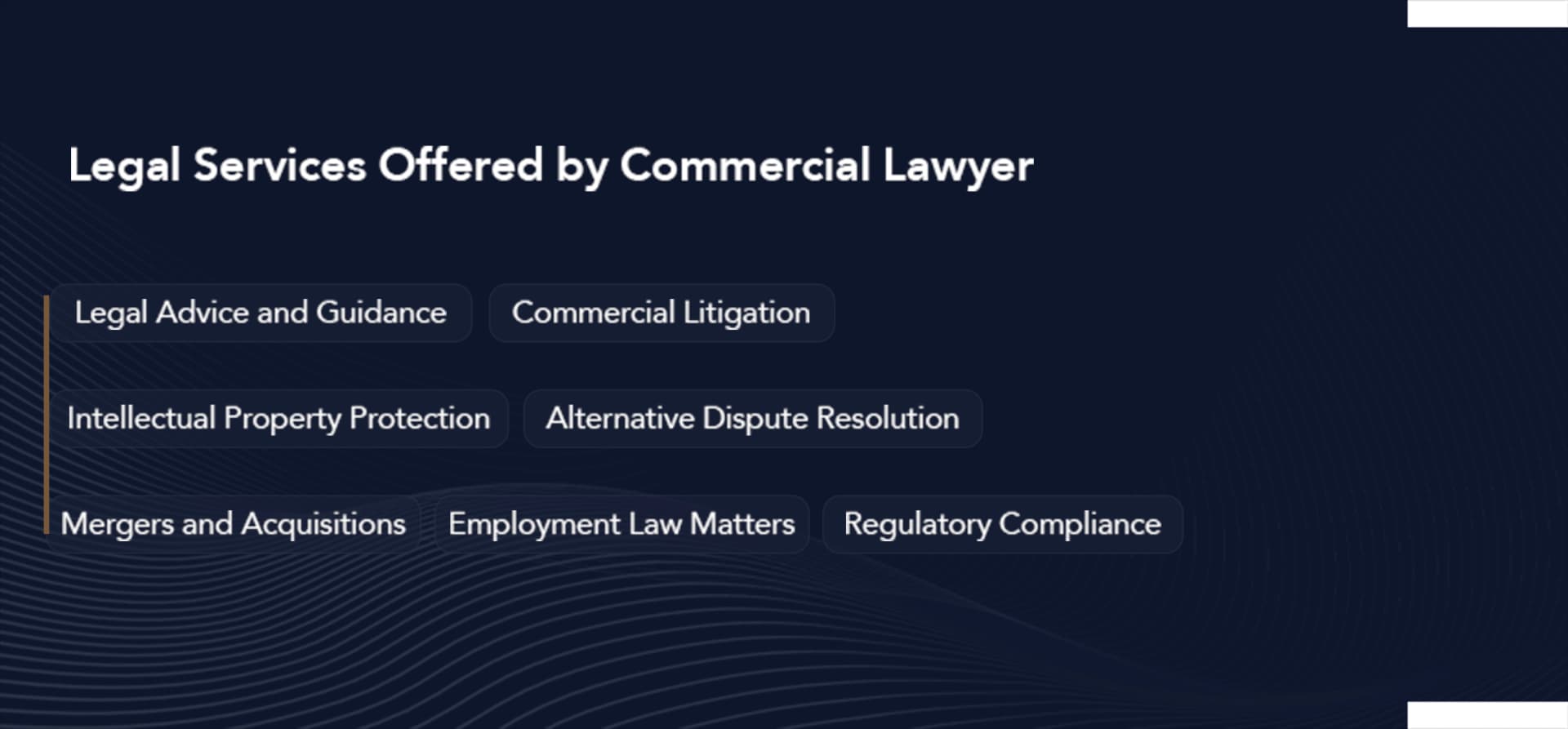 Commercial lawyer services